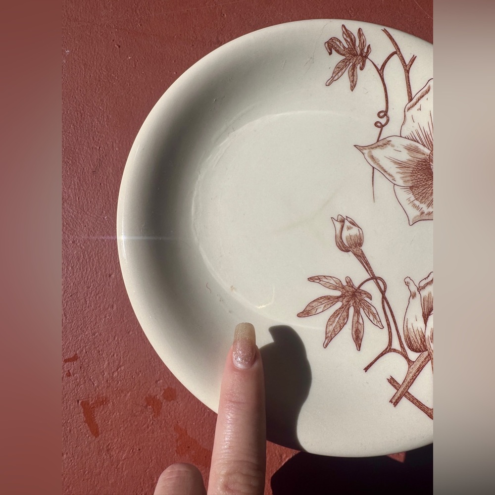 50s Vintage Set Russel Wright American Modern Floral Salad Plate - Picture 6 of 6
